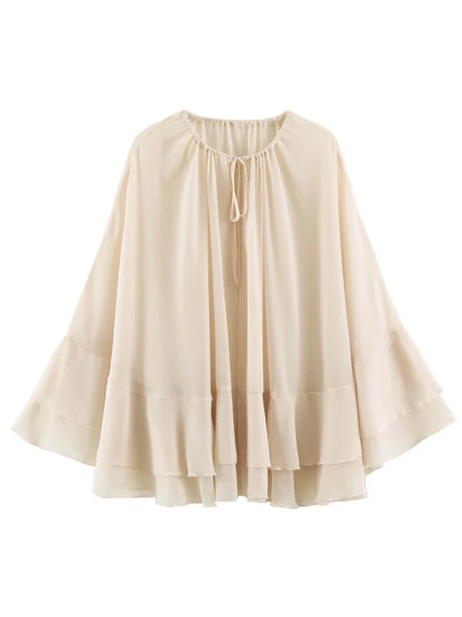 Chic Embroidery Tassel Shawl Women Casual Solid Stand Neck Sleeveless Irregular Short Top 2026 Female Vacation Daily Clothes New